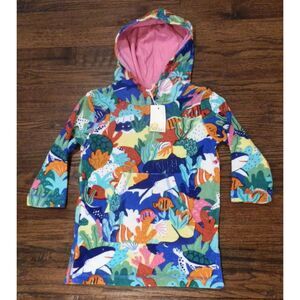 Boden G3037 Ocean Pattern Toweling Throw On Size 2-3Y NWT